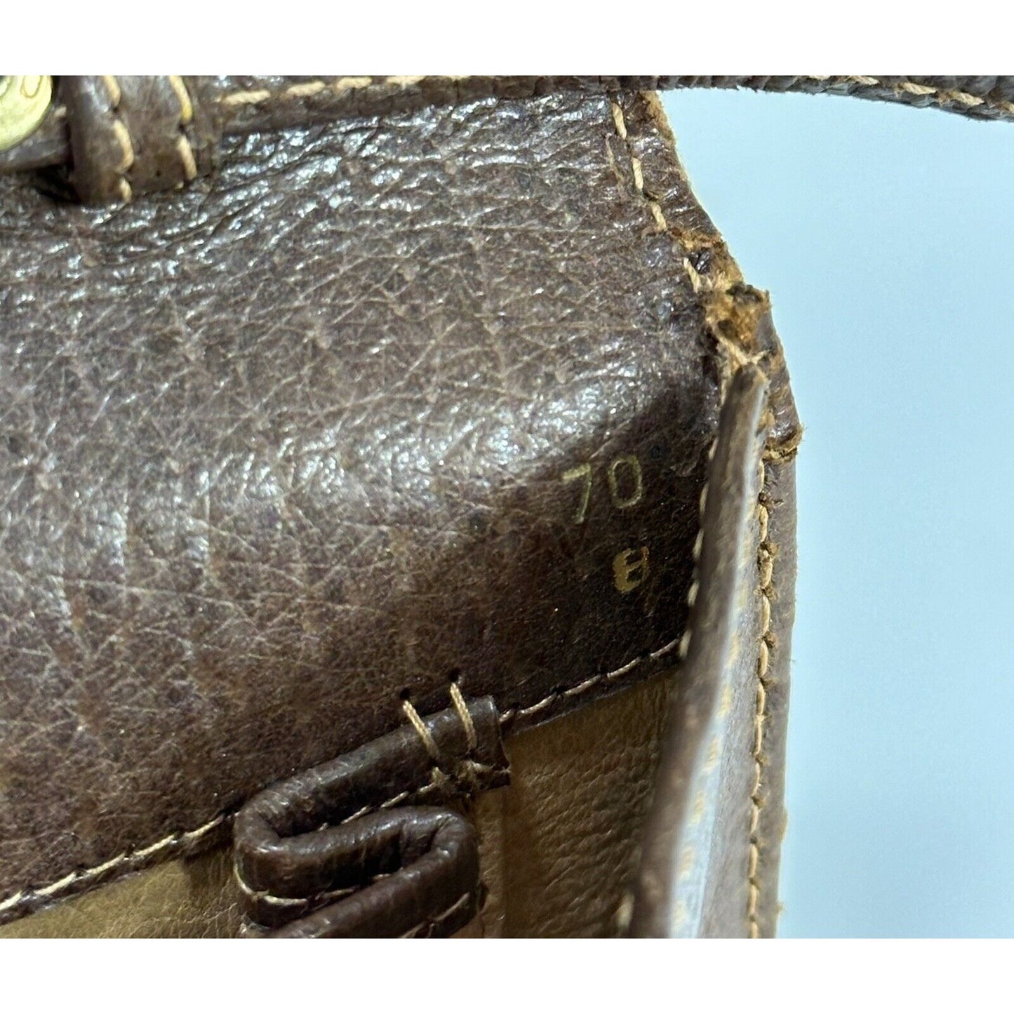 Authentic Gucci ~ Canvas GG Logo Beige Chain Clutch Bag ~ DAMAGED / READ