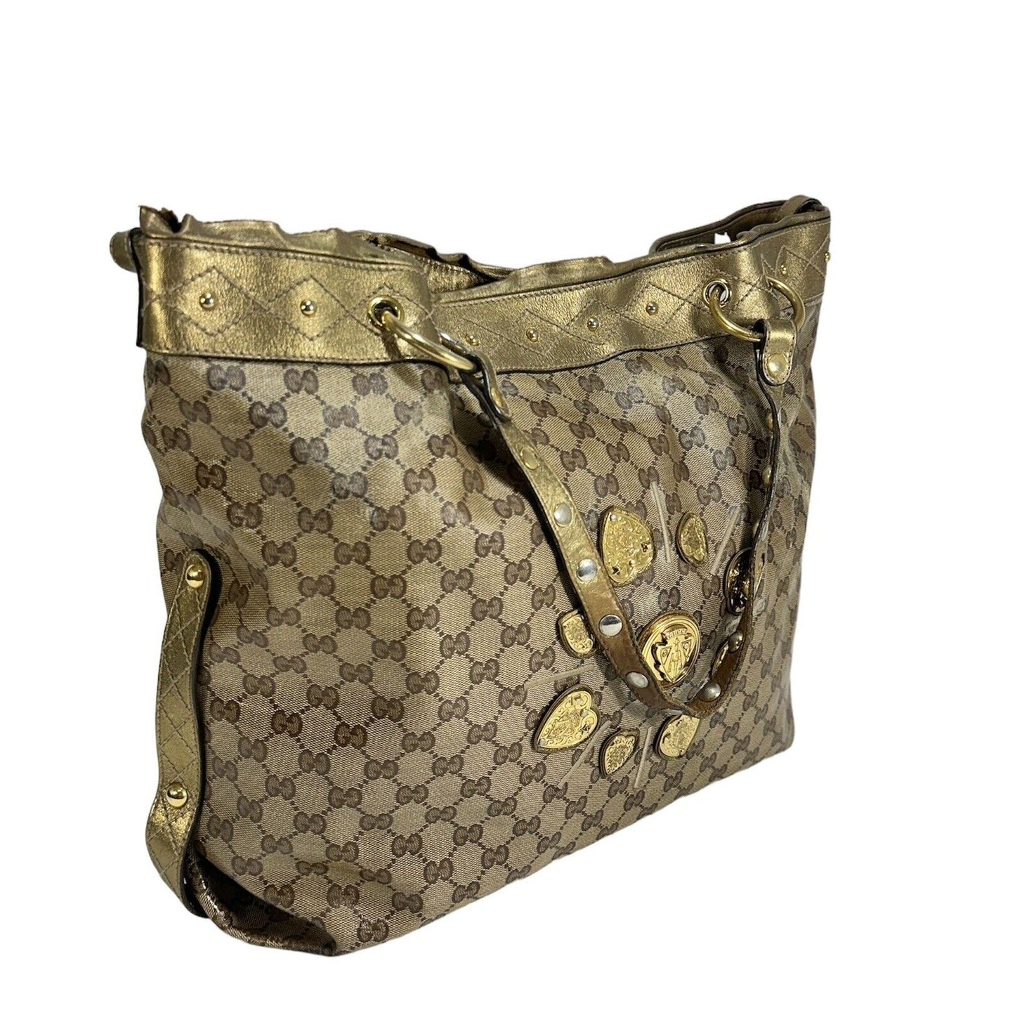 Gucci Babouska Hysteria ~ GG Monogram Crystal Coated Large Tote Bag ****READ***