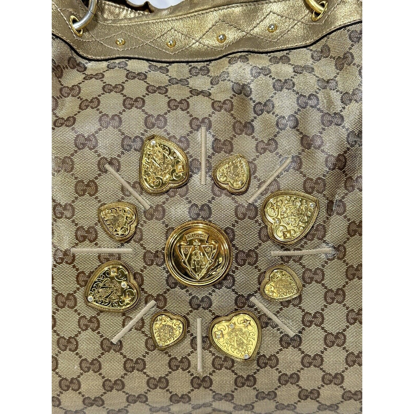 Gucci Babouska Hysteria ~ GG Monogram Crystal Coated Large Tote Bag ****READ***