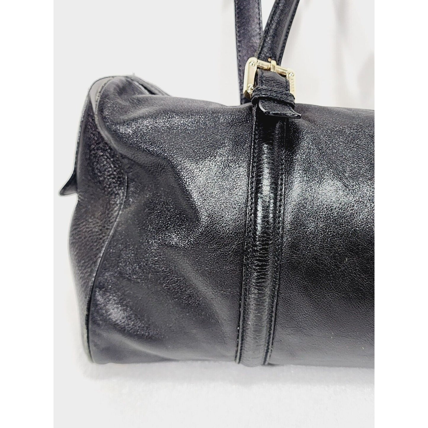 Gucci Britt ~ Black Leather Satchel Bag ~ Double G ~ 170010 ~ 15" x 9" x 6"