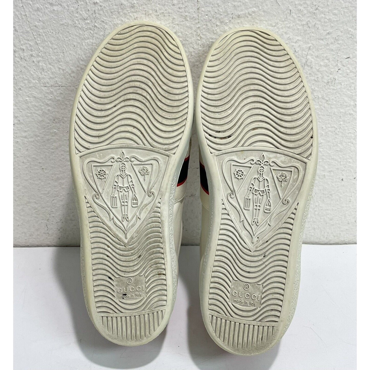 GUCCI ~ Ace Stripe Logo ~ White Red Black ~ Women's Low Sneakers ~ Size 36.5