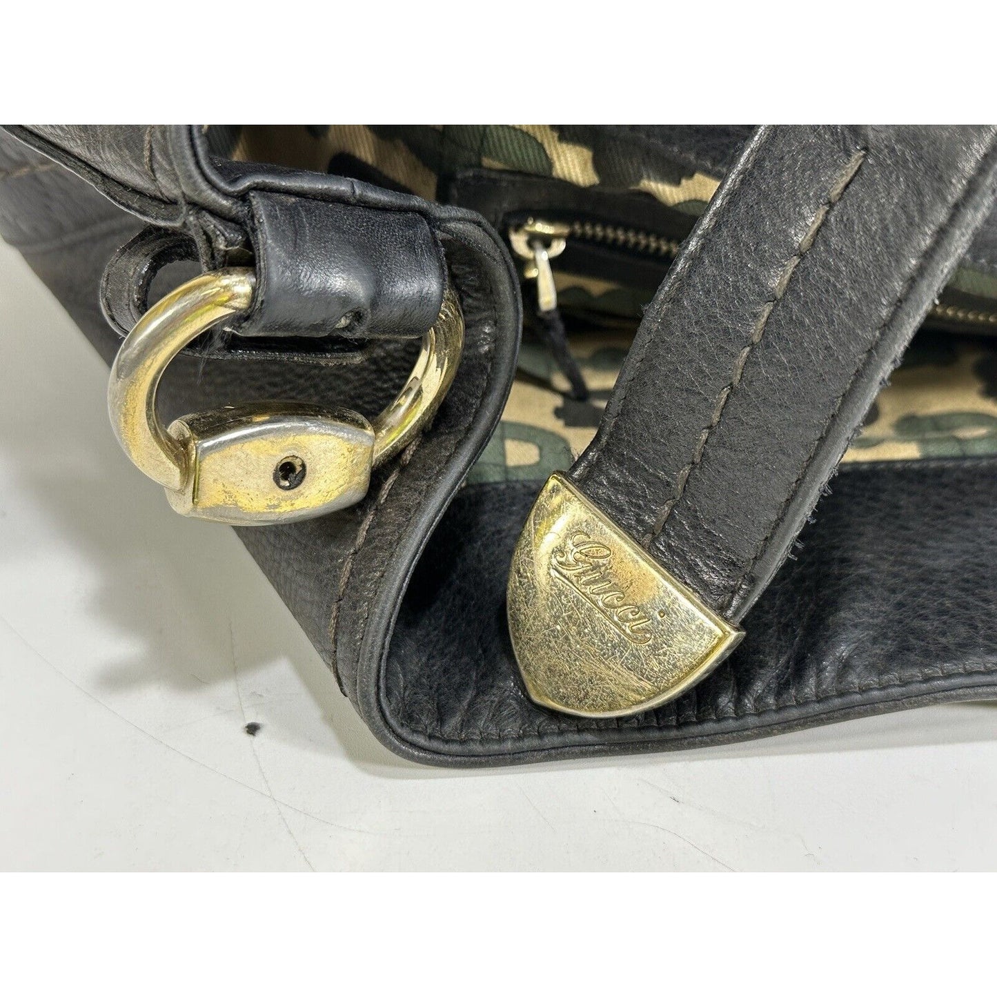 Authentic GUCCI ~ Guccissima Signoria GG Leather Dark Brown Hobo Purse Bag