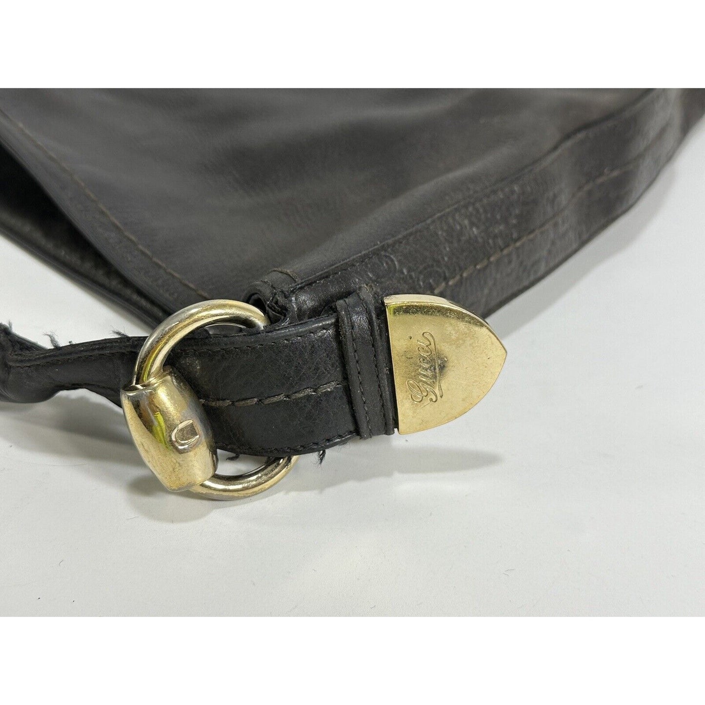 Authentic GUCCI ~ Guccissima Signoria GG Leather Dark Brown Hobo Purse Bag